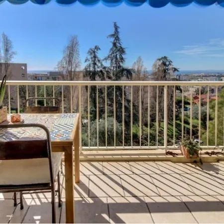 Terrasses De La Corniche, 2p 65m2 Spacieux, Terrasses Mer&montagne, Piscine Et Parking Privé Apartamento *